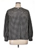 Evan Picone Houndstooth Black Long Sleeve Blouse Size 14 - photo 1