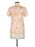 Ideology 100% Polyester Tie-dye Orange Short Sleeve Blouse Size M - photo 2