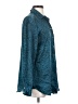 Zara Animal Print Teal Long Sleeve Blouse Size S - photo 4