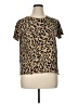 Zara Animal Print Brown Short Sleeve Top Size XL - photo 1