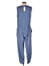 Kain Label 100% Cotton Solid Blue Jumpsuit Size L - photo 2