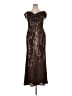 Eliza J 100% Polyester Metallic Brown Cocktail Dress Size 14 - photo 1