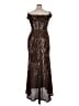 Eliza J 100% Polyester Metallic Brown Cocktail Dress Size 14 - photo 2