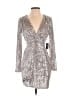 Express Metallic Silver Cocktail Dress Size XS - photo 1