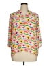 Downeast 100% Polyester Floral Pink 3/4 Sleeve Blouse Size XL (estimated) - photo 1