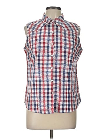 Shyanne Sleeveless Button-Down Shirt (view 1)