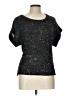 H By Halston Metallic Silver Black Pullover Sweater Size L - photo 1