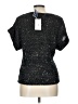 H By Halston Metallic Silver Black Pullover Sweater Size L - photo 2