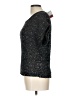 H By Halston Metallic Silver Black Pullover Sweater Size L - photo 5