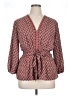 Max Studio 100% Polyester Burgundy Long Sleeve Blouse Size XL - photo 1