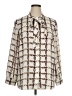 Talbots 100% Polyester Tweed Ivory Long Sleeve Blouse Size XL - photo 1