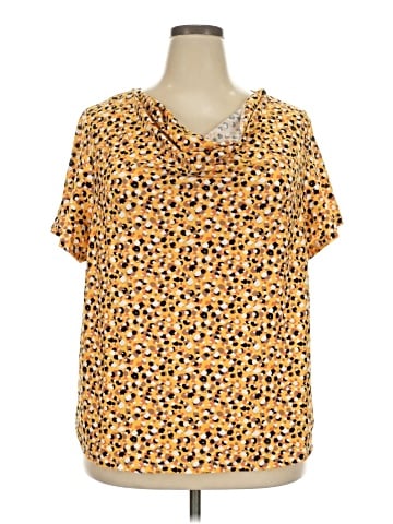 Ashley Blue Short Sleeve Blouse (view 1)
