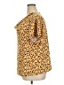 Ashley Blue Animal Print Yellow Short Sleeve Blouse Size 3X - photo 5