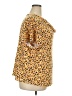 Ashley Blue Animal Print Yellow Short Sleeve Blouse Size 3X - photo 4