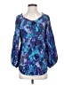 Rebecca Taylor Blue 3/4 Sleeve Blouse Size 4 - photo 1