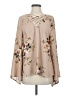 Entro Tan Long Sleeve Blouse Size S - photo 1