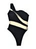 Unbranded Chevron-herringbone Black One Piece Swimsuit One size - photo 1