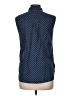 Heritage Polka Dots Blue Sleeveless Button-Down Shirt Size M - photo 2