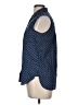 Heritage Polka Dots Blue Sleeveless Button-Down Shirt Size M - photo 5