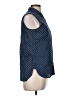 Heritage Polka Dots Blue Sleeveless Button-Down Shirt Size M - photo 4