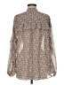 Max Studio Animal Print Brown Long Sleeve Blouse Size M - photo 2