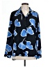 CAbi 100% Polyester Print Blue Long Sleeve Blouse Size L - photo 1