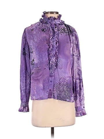 St. John Couture Long Sleeve Silk Top (view 1)