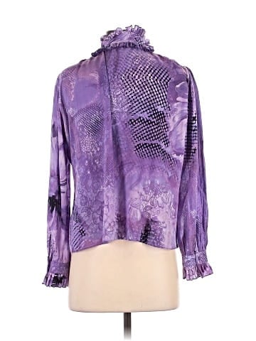 St. John Couture Long Sleeve Silk Top (view 2)