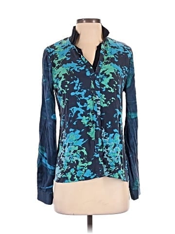 Elie Tahari Long Sleeve Silk Top (view 1)