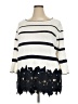 Lane Bryant Stripes White Pullover Sweater Size 22 - 24 Plus - photo 1