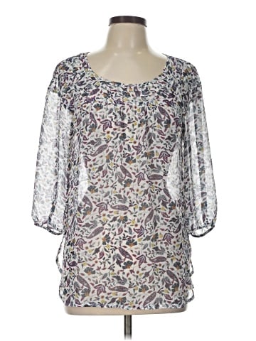 LC Lauren Conrad 3/4 Sleeve Blouse (view 1)