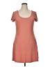 No Boundaries Solid Orange Casual Dress Size XL - photo 1