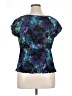 Worthington 100% Nylon Teal Short Sleeve Blouse Size XL - photo 2