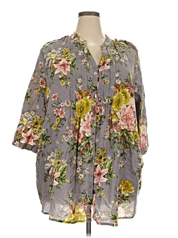 Denim 24/7 3/4 Sleeve Blouse (view 1)