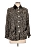 April Cornell 100% Rayon Animal Print Black Long Sleeve Button-Down Shirt Size L - photo 1