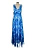 Betsy & Adam 100% Polyester Blue Cocktail Dress Size 8 - photo 2