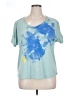 DKNY Jeans Teal Short Sleeve Top Size XL - photo 1
