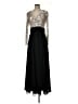 Xscape Silver Cocktail Dress Size 8 - photo 1