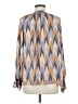 Closed Chevron-herringbone Silver Long Sleeve Blouse Size M - photo 2