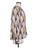 Closed Chevron-herringbone Silver Long Sleeve Blouse Size M - photo 4