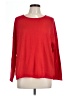 Eileen Fisher 100% Merino Extra Fine Wool Solid Red Wool Pullover Sweater Size L - photo 1