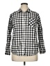 Merona Checkered-gingham Gray Long Sleeve Button-Down Shirt Size XL - photo 1