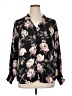 Maurices 100% Polyester Floral Black Long Sleeve Blouse Size 14 (0) - photo 1