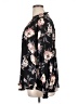 Maurices 100% Polyester Floral Black Long Sleeve Blouse Size 14 (0) - photo 5