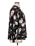 Maurices 100% Polyester Floral Black Long Sleeve Blouse Size 14 (0) - photo 4