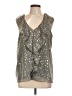 BCBGeneration Gray Sleeveless Blouse Size L - photo 1