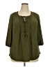 Daniel Rainn Green 3/4 Sleeve Blouse Size 2X - photo 1