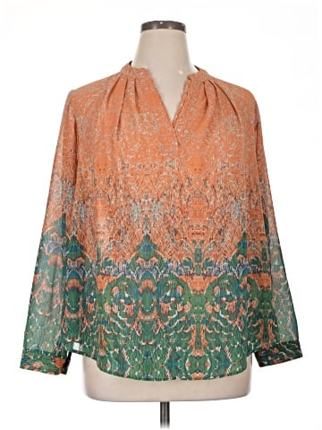 Rose + Olive Long Sleeve Blouse (view 1)