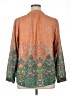 Rose + Olive Paisley Orange Long Sleeve Blouse Size 1X - photo 2