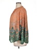 Rose + Olive Paisley Orange Long Sleeve Blouse Size 1X - photo 5